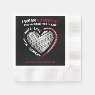 Burgundy Daughter In Law Multiple Myeloma Napkin