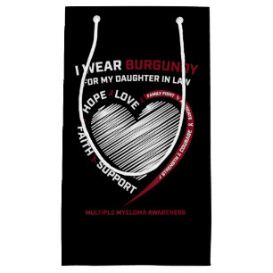 Burgundy Daughter In Law Multiple Myeloma Small Gift Bag