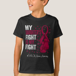 Burgundy Daughter Sickle Cell Anaemia Awareness T-Shirt