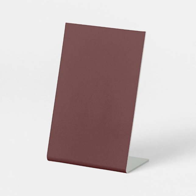 Burgundy Deep Red Custom Branded Pedestal Sign (Front)