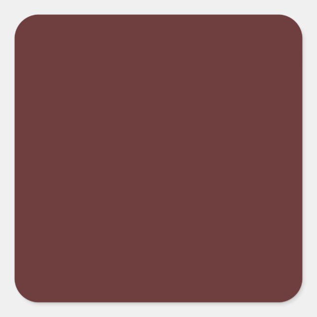 Burgundy Deep Red Custom Branded Square Sticker (Front)