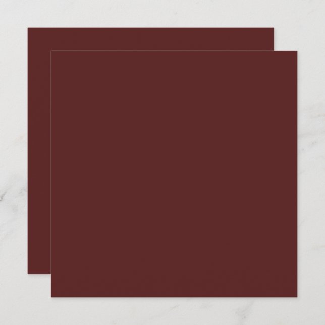 Burgundy Deep Red Custom Branded Thank You Card (Front/Back)