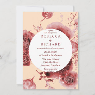 Burgundy Delight Wedding Invitation