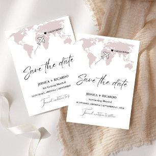 Burgundy Destination Wedding Save the date