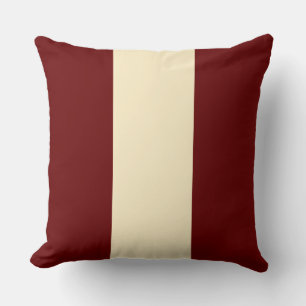 Burgundy (Edged) & Cream Elegance Cushion