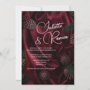 Burgundy Elegance  Invitation