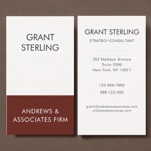 Burgundy Elegant Modern Corporate Business Card