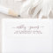 Burgundy Elegant Script Wedding Return Address