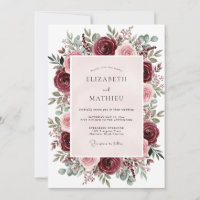 Burgundy Enticing Floral Wedding
