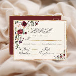 Burgundy Eucalyptus Floral Wedding RSVP Postcard<br><div class="desc">Modern burgundy and blush flowers surrounded by beautiful greenery RSVP on a simple postcard.   Customise as needed. To customise click the "customise further" link and use the design tool to make changes.  Many different paper selections,  as well as paper shapes.  100% customer satisfaction at “Zazzle”</div>