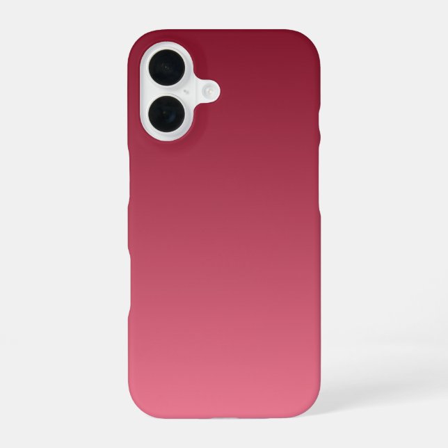 Burgundy Fade iPhone 16 Case (Back)
