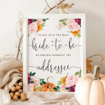 Burgundy fall help the busy bride Address Poster<br><div class="desc">Burgundy fall help the busy bride Address an envelope Poster
Matching items available.</div>