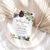 Burgundy Floral and Greenery Wedding Brunch