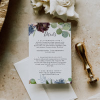 Burgundy Floral and Greenery Wedding Details