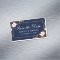 Burgundy Floral Blue Save The Date Mini Magnet
