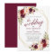 Burgundy Floral Calligraphy Geometric Wedding