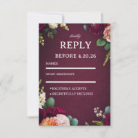 Burgundy Floral Elegant