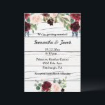 Burgundy Floral Elegant Rustic Wedding Invitation<br><div class="desc">Burgundy floral watercolor elegant/rustic wedding invitation.  So chic. So elegant yet rustic.</div>