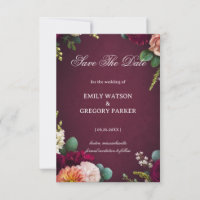 Burgundy Floral Elegant