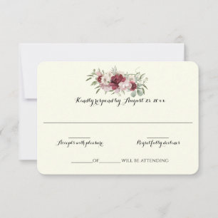 Burgundy Floral Elegant Woodland Wedding Response
