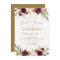 Burgundy Floral Gold Script Rustic Bridal Shower