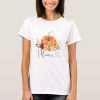Burgundy floral little pumpkin mama