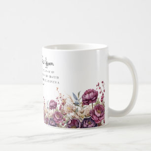 Burgundy Floral Mother Of The Groom Mug