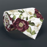 Burgundy Floral Pattern Tie<br><div class="desc">Add a sophisticated touch to your outfit with this necktie featuring a beautiful burgundy floral pattern. Perfect for weddings, formal events, or everyday elegance, it elevates any look with its timeless charm. Ideal for gifting or adding flair to your wardrobe.</div>