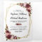 Burgundy Floral Photo All in One Wedding