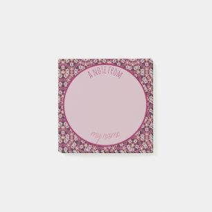 Burgundy Floral Post-it Notes