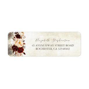 Burgundy Floral Rustic