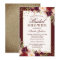 Burgundy floral Sparkle Bridal Shower Invitation