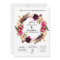 Burgundy Floral Watercolor Wedding Invitation