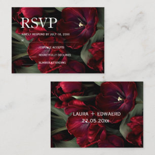 burgundy floral wedding design featuring rich wine card