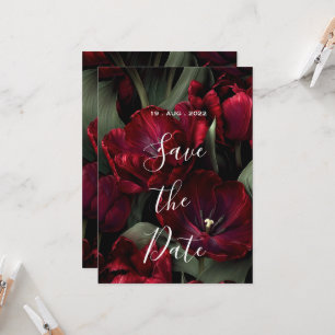burgundy floral wedding design featuring rich wine invitation