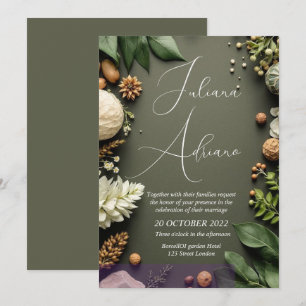 burgundy floral wedding design featuring rich wine invitation