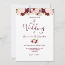 Burgundy Floral Wedding