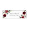 Burgundy Floral Wedding Return Address Label