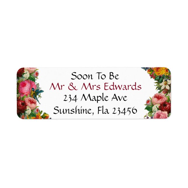 Burgundy Floral Wedding Soon To be Mr and Mrs (Front)