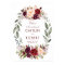 Burgundy Floral Wedding Welcome