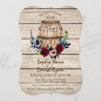 Burgundy Floral Wine Barrel Fall Wedding