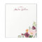 Burgundy Flower Personalised Notepad Stationery