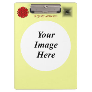 Burgundy Flower Ribbon Template by Kenneth Yoncich Clipboard