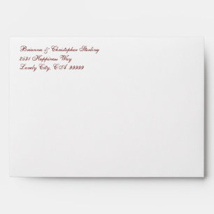 Burgundy Flowered Damask Invitation Envelopes