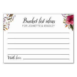 Burgundy Flowers Bucket List Ideas Wedding Cards