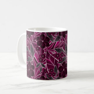 Burgundy flowers. coffee mug