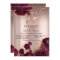 Burgundy Flowers Glitter Rose Gold 65th Birthday  