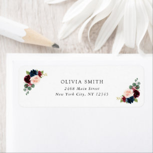 Burgundy Flowers, Navy Flowers, Bridal Shower
