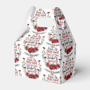 Burgundy Flowers No One Is You & That's Your Power Favour Box