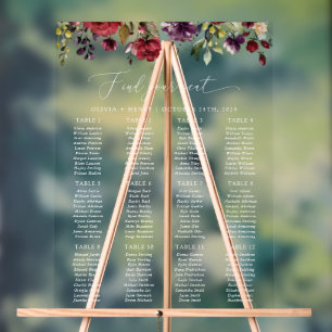 Burgundy Flowers, Pink Flowers, Seating Chart